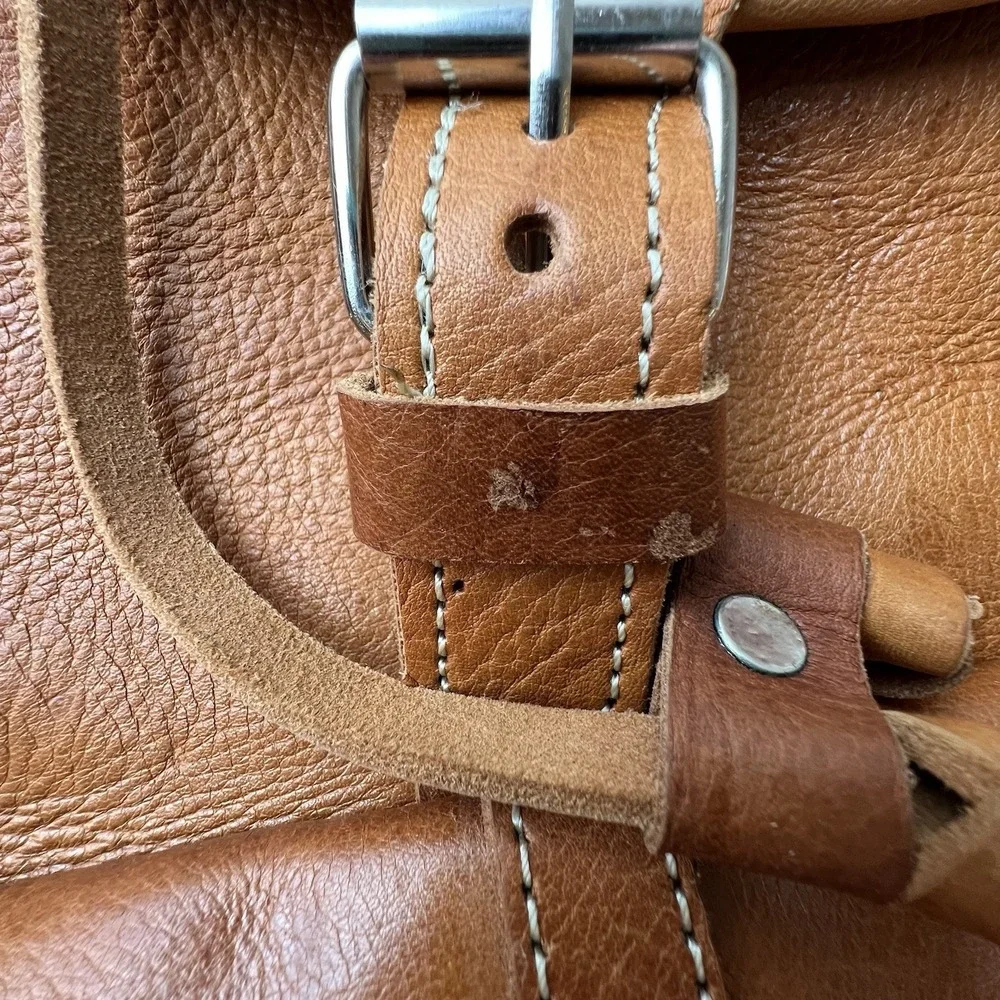 Unbranded handmade leather backpack brown
